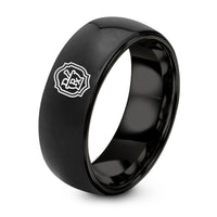 Wedding Band Set His And Hers – black tungsten pharmacist rx emblem ring