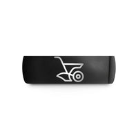 engraved rings for couples – black tungsten plow wedding band