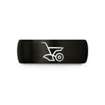 matching rings for couples – black tungsten plow wedding band