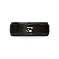 matching rings for couples – black tungsten plow wedding band