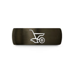 comfort fit rings set – gunmetal & black tungsten plow wedding band