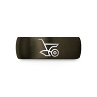 comfort fit rings set – gunmetal & black tungsten plow wedding band