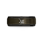 comfort fit rings set – gunmetal & black tungsten plow wedding band