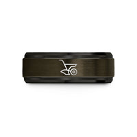 comfort fit rings set – gunmetal & black tungsten plow wedding band