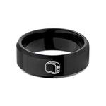 comfort fit wedding bands – black tungsten toaster wedding band