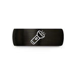 his and hers wedding rings – black tungsten flashlight wedding band