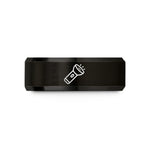 his and hers wedding rings – black tungsten flashlight wedding band