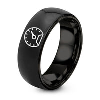 Wedding for Couples Rings – black tungsten tachometer ring