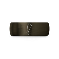 anniversary bands for him – gunmetal & black tungsten argentina wedding band