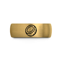 tungsten bands for couples – gold & silver tungsten coconut wedding band