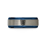 best rings for couples – blue & gray tungsten html5 wedding band