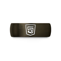 personalized wedding present ideas – gunmetal & blue tungsten html5 wedding band