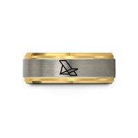 anniversary presents for couples – gold & silver tungsten beach chair wedding band
