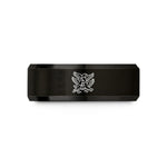 tungsten bands for him – black tungsten flock of crows wedding band