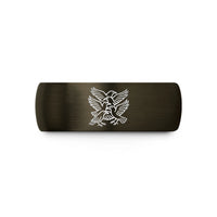 present rings for husband – gunmetal & black tungsten flock of crows wedding band