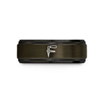 tungsten bands for men – gunmetal & black tungsten rivet setter wedding band