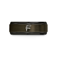 tungsten bands for men – gunmetal & black tungsten rivet setter wedding band
