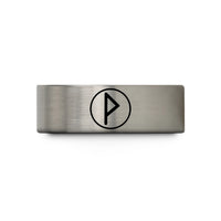 unique rings for men – grey tungsten thurisaz wedding band
