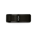 couples anniversary presents ideas – black tungsten double paddle wedding band