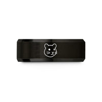 personalized couple present ideas – black tungsten winter hamster wedding band