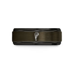 personalized couple present ideas – gunmetal & black tungsten crescendo mark wedding band