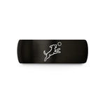 personalized jewelry for women – black tungsten dog leaping wedding band