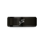 tungsten wedding bands men – black tungsten dog leaping wedding band