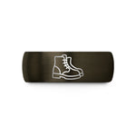 anniversary bands for wife – gunmetal & blue tungsten weighted boots pair wedding band