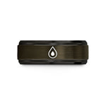 husband wedding bands – gunmetal & black tungsten blood drop wedding band