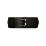 men's tungsten wedding band – black tungsten dotted travel path wedding band