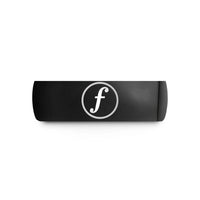 personalized ring for wife – black tungsten forte f circle wedding band