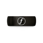 anniversary ring for her – black tungsten forte f circle wedding band