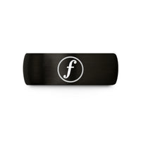anniversary ring for her – black tungsten forte f circle wedding band