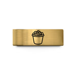 engraved ring for couples – gold tungsten mac cheese cup wedding band