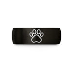 matching rings for partners – black & gold tungsten cat paw wedding band