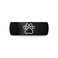 matching rings for partners – black & gold tungsten cat paw wedding band
