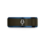 unisex tungsten wedding band – gunmetal & blue tungsten studio microphone wedding band
