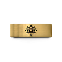 anniversary presents for couples – gold tungsten family tree wedding band