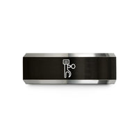 unique couple rings present – black & gray tungsten fine tuners wedding band