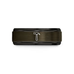 custom wedding band sets – gunmetal & black tungsten hammer wedding band