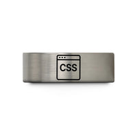 matching couples tungsten rings – blue & gray tungsten css wedding band