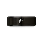 stylish wedding rings unisex – black tungsten feather birds wedding band