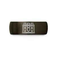 tungsten bands for him – gunmetal & blue tungsten test tube rack wedding band