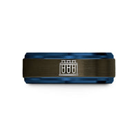 promise ring for her – gunmetal & blue tungsten test tube rack wedding band
