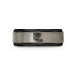 matching rings for couples – black & silver tungsten exhaust header wedding band