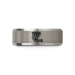 matching rings for couples – black & gray tungsten exhaust header wedding band