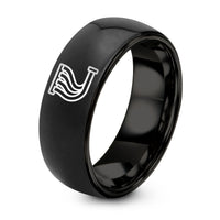 Wedding Ring for Him And Her – black tungsten exhaust header ring