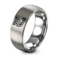 Wedding Ring for Him And Her – grey tungsten exhaust header ring