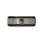 comfort fit rings couples – black & gray tungsten maki roll wedding band