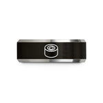 tungsten rings for couples – black & grey tungsten maki roll wedding band